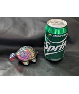 Fenton Turtle Figurine Paperweight Carnival Iridescent Red Glass Undecor... - $83.93 CAD