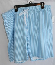 Oasis Blue White Stripe Size 2XL 2 Side Pockets #8503 - £8.65 GBP