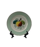 Delinieres &amp; Co Hand-Painted Porcelain Plate Peach Fruit Green - $204.22 MXN
