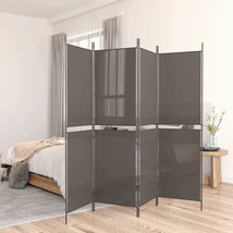  4-Panel Room Divider Anthracite 78.7&quot;x78.7&quot; Fabric - $129.19