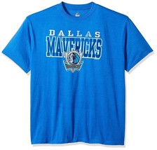 NWT NBA Dallas Mavericks Mens&#39; XLT Big &amp; Tall Royal Blue Heather Tee Shirt - £14.28 GBP