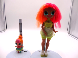 LOL Surprise OMG Neonlicious Fashion Doll 9&quot; and  Neon Series 2 QT Big Sister - $18.81