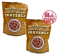 2 Packs Trader Joe&#39;s Milk Chocolate Covered Peanut Butter Pretzels 12oz - $18.70