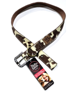 Mutt Nation Large Dog Collar Up To 90lbs 1x18-22 Inch Cowhide Print - £20.71 GBP
