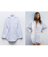 ZARA WRINKLE EFFECT OVERSIZED STRIPED SHIRT- small - $48.80 CAD