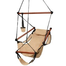 Hammock Hanging Rope Chair Porch Swing Seat Outdoor Camping Portable Pat... - £50.47 GBP