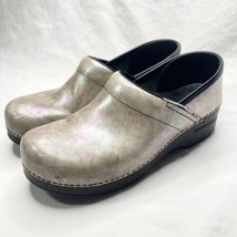 Dansko Opal Clog Women 9.5 Leather Chunky Heel Professional Slip On Shoe 41 - £26.55 GBP