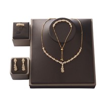 Choker Jewelry Set HADIYANA High Quality Zircon Women Wedding Party Necklace Ear - £38.36 GBP