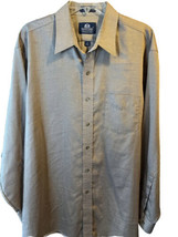 Stafford Vintage Men’s 17 34/35 Brown Long Sleeve Button Down Cotton Ble... - $4.95