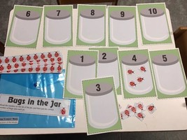 Bugs In a Jar - Learning Center- Math Counting 0 - 10 Laminated Mats - £23.90 GBP