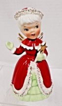 Vintage Christmas Angel Girl Gold Star Wand Bell Figurine 4 3/4&quot; Japan N... - $28.22