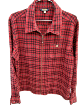 VTG Woolrich John Rich Bros Womens Red Plaid Wool Zip Jacket Coat Sz M - $127.71