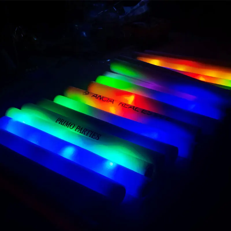 Play 12/15/30/60Pcs/Lot Glow Sticks Bulk Colorful LED Foam Stick Glow Sticks Che - £39.23 GBP