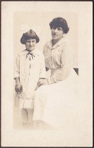 Laura Aldrich Edmunds &amp; Daughter Sibyl RPPC Photo ca. 1916  - Worcester, MA - £13.98 GBP