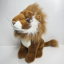 Lion Stuffed Wild Animal Plush Jungle Brown White Plushland 12&quot; - £13.19 GBP