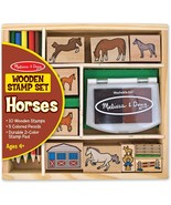 Melissa &amp; Doug Wooden Stamp Activity Set: Horse Stable - New - £7.80 GBP