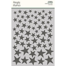 Simple Vintage &#39;Tis The Season Stencil 6&quot;X8&quot;-Christmas Stars SVS20734 - £11.69 GBP