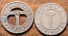 Tacoma T Washington + Tacoma Railway &amp; Power Co. One Fare Transit Token Lot - £7.85 GBP