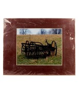 Matted Amish Photography Print, Wade Wilcox, Horse Drawn Hay Rake, Vinta... - £19.23 GBP