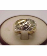 Estate Vintage 14K 2-Tone Gold .50ct Diamond Wedding Band,10.6gr,1930s - $34,271.12 MXN