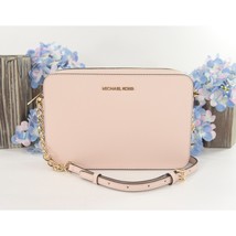 Michael Kors Jet Set Powder Blush Leather Large East West Crossbody Bag NWT - £106.70 GBP