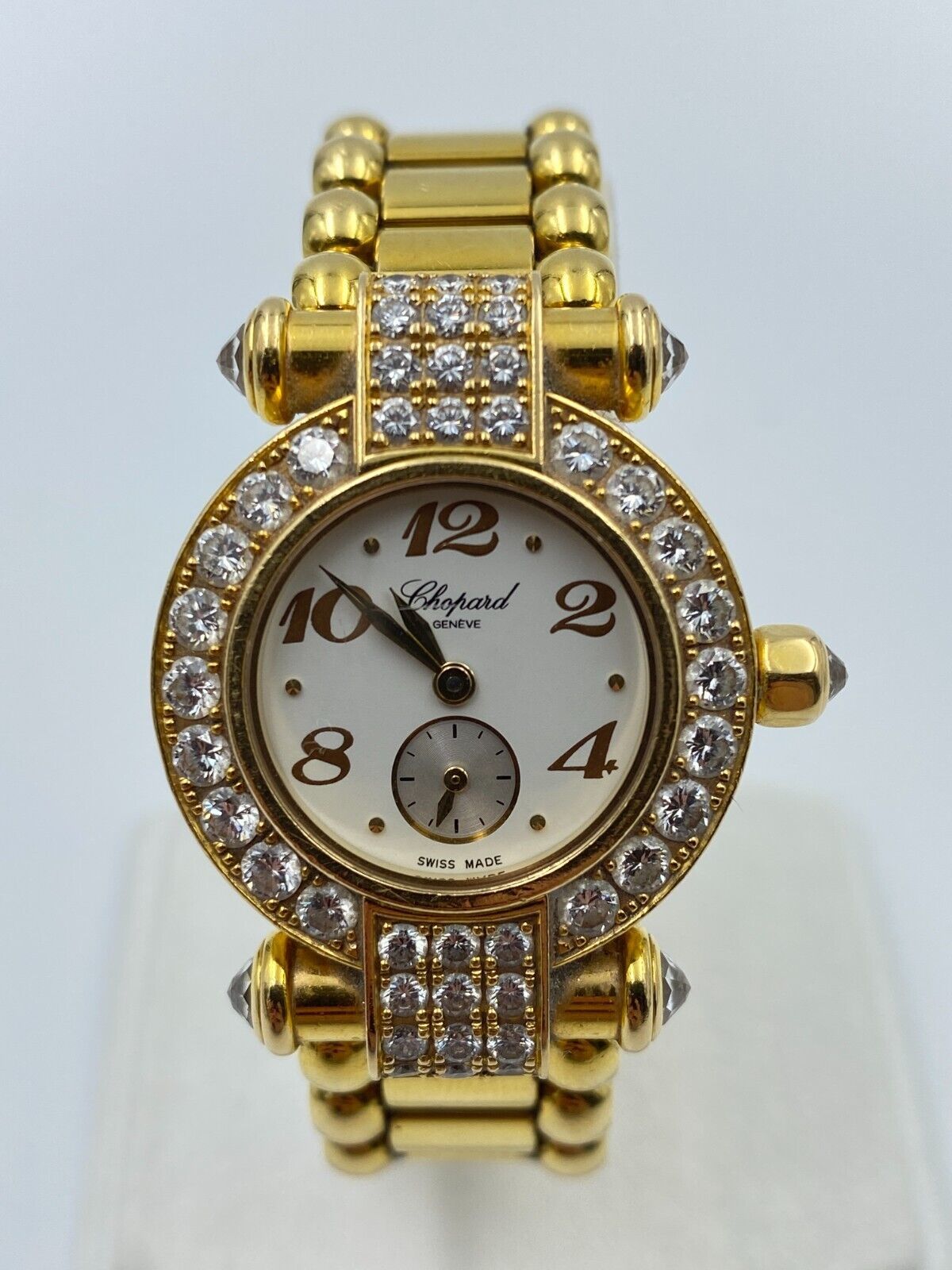 Authenticity Guarantee 
Chopard Lady's 18K Yellow Gold Diamond Imperiale Watc... - $23,800.00