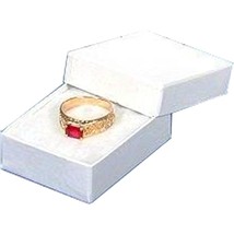 400 Cotton Filled White Jewelry Gift Boxes Gold 2 1/8&quot; - £103.82 GBP