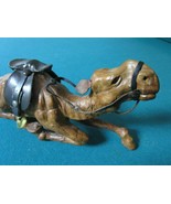 Sitting Camel Figurines Leather Molded Pick One   - $170.96 CAD