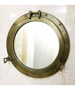 Nautical 20&quot; Antique Canal Boat Porthole-Window Ship Round Mirror - £95.50 GBP