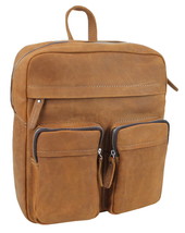 Vagarant Traveler Full Grain Cowhide Leather Backpack LK03.Brown - £124.77 GBP