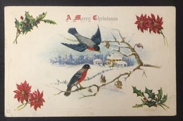 A Merry Christmas Antique PC Sent from Wadhams Oil Company Two Rivers Wisconsin - £9.57 GBP