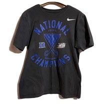 Duke Blue Devils Mens Medium Black 2015 Nike National Championship T Shirt NCAA - $17.81