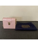 Vtg 60&#39;s Stuart Weitzman Leather Pink Crossbody Gold Beaded Chain - $61.10 CAD