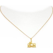 #1 Godmother Charm 17mm &amp; 18&quot; Chain 14k Gold - £192.49 GBP