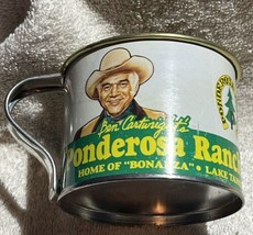  Vintage Ben Cartwright&#39;s Ponderosa Ranch Tin Cup Lake Tahoe Nevada - $4.95
