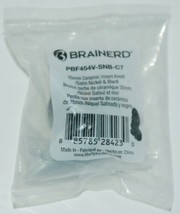 Brainerd PBF454BSNBC7 Ceramic Insert Knob Satin Nickel Finish Black image 2