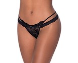 MAGIC SILK CROSS STRAP TENGA THONG BLACK - $14.35+