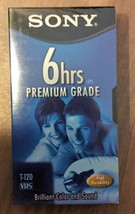 Sony 6 Hour Premium Grade T120 Vhs Tape, NEW-SEALED - £3.97 GBP