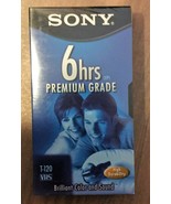 SONY 6 HOUR PREMIUM GRADE T120 VHS TAPE, NEW-SEALED - $5.00