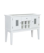 Elizaveta 48&quot; Server, Faux Crystal Diamonds &amp; White High Gloss Finish - $1,323.39 CAD