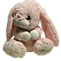 Bunny Rabbit Plush Stuffed Pink White Kellytoy Kids Easter Bunnies Polyester 10&quot; - £11.64 GBP