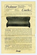 Piedmont Red Cedar Chest &amp; Upholstered Wardrobe Couch Brochure 1930&#39;s - £17.00 GBP