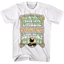Woodstock Summer of 69 Men&#39;s T Shirt Guitar Hippie Rock Live Festival Merch - £23.20 GBP+