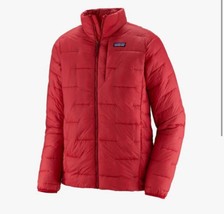 NWT NEW Men’s Macro Puff Jacket Down Puffer Red Quilted Jacket Coat size small - £213.27 GBP