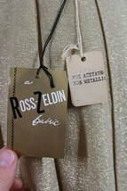 Vtg 60s Deadstock Ross-Zeldin 12 XS/S Metallic Gold Sleeveless Pleated Dress - £123.00 GBP
