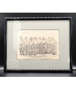 Vtg Framed Matted Harper&#39;s Weekly Oct 1867 Champion Union Baseball Morri... - $112.50 CAD