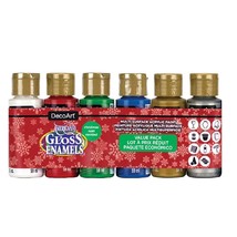 Americana Gloss Enamels Paint | 6 Color Set Christmas | 2 oz - £37.06 GBP