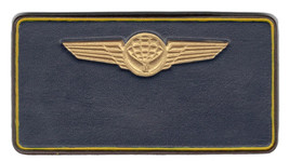 4.5&quot; Atlas Air Boeing 747 Atlas Air Hook &amp; Loop Leather Gold Fo Wings Patch - £102.25 GBP