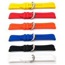 Mens Sports Watch Strap Band CURVED ENDED 22mm Divers Silicone Rubber Wa... - $20.37