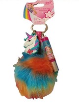 JoJo Siwa Unicorn Rainbow Pom Lip Gloss Keychain - £2.70 GBP